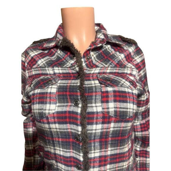 Pulp women long sleeve flannel button up pattern jacket XS - Picture 7 of 7